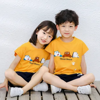 

Kids Pajamas 2020 Summer Boys Sleepwear Suit Nightwear Baby Girls Clothes Animal Cartoon Pajama Sets Cotton Children's Pyjamas