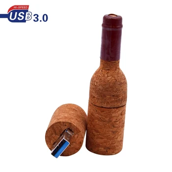 

New Wine Corks Model usb 3.0 Wooden Usb Flash Drive 64gb 32gb 16gb Customized Logo Pendrive Memory Stick pen drives cool gifts