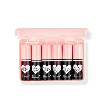 

6pcs/set Matte Velvet Sexy Lipgloss Set Long Lasting Lip Stick Moisturizer Waterproof Lipstick Makeup Cosmetic Lip Tint