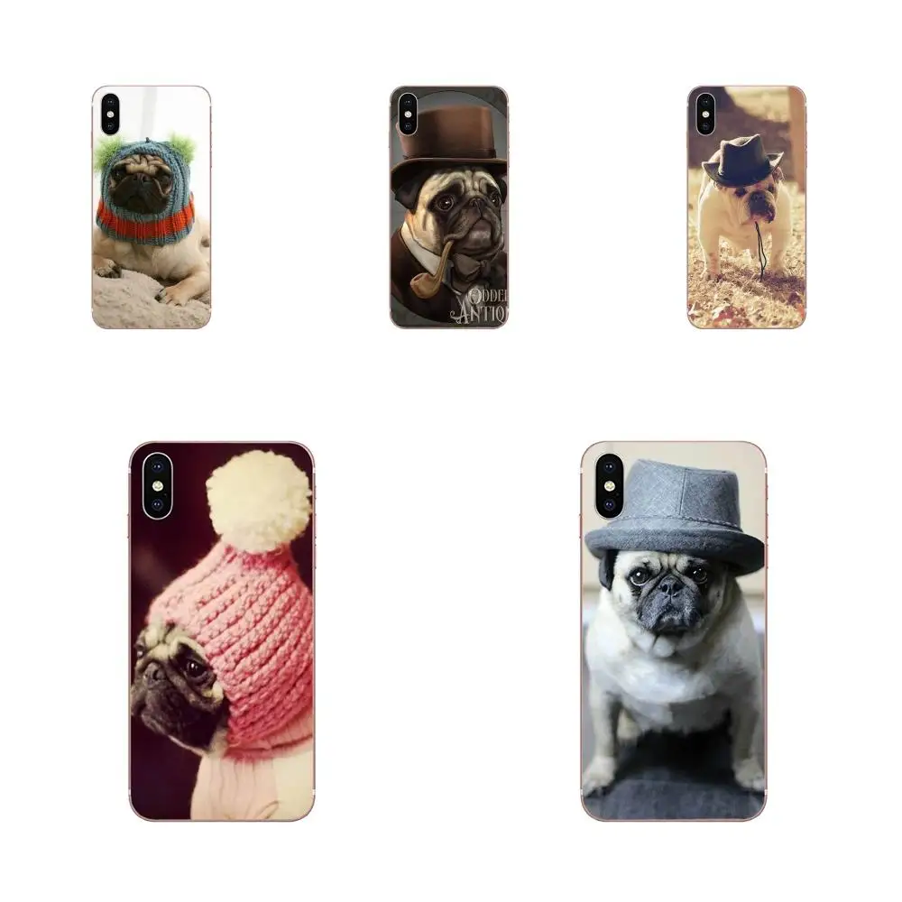 2019 Pug Cute Hat Gentleman Dog For Huawei Honor 4C 5A 5C 5X 6 6A 6X 7 7A 7C 7X 8 8C 8S 9 10 10i 20 20i Lite Pro TPU | Мобильные