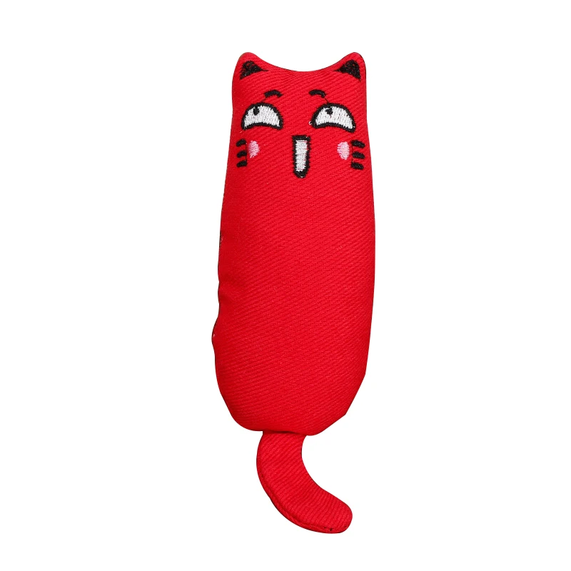 red Милая Подушка с царапинами Crazy Cat Kicker Catnip Жевательные Зубы шлифовальный кот Pet устойчивость к укусу игрушки Интерактивная игрушка для кошек Прямая - Цвет: red