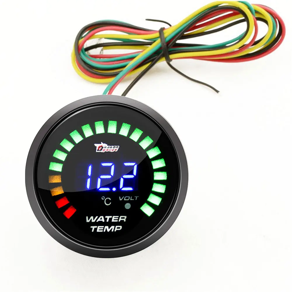 Vehemo автомобили измеритель температуры воды датчик Мотометр Красочный светодиодный цифровой для SUV ATV грузовик приборная панель