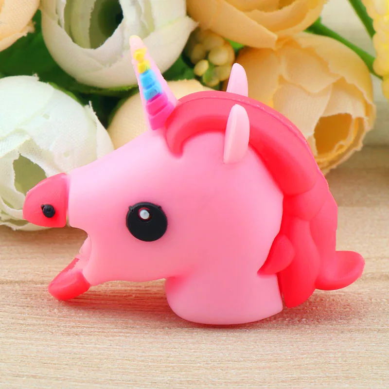 Мультфильм Единорог кабель укуса протектор держатель Анти-разрыв Kawaii милый для iPhone кабель Забавный Органайзер намотки