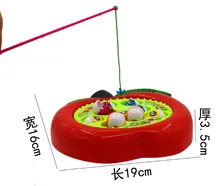 Canne à pêche électrique rotative pour bébé, jouet éducatif unisexe, à piles, électronique, 2021