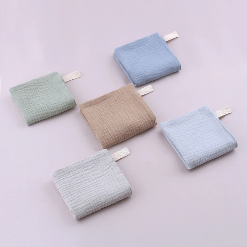 5pcs/Set Square Cotton Baby Face Towel Handkerchief Soft Absorbent Gauze Baby Towel Kids Feeding Bibs Burp Cloths 30x30cm