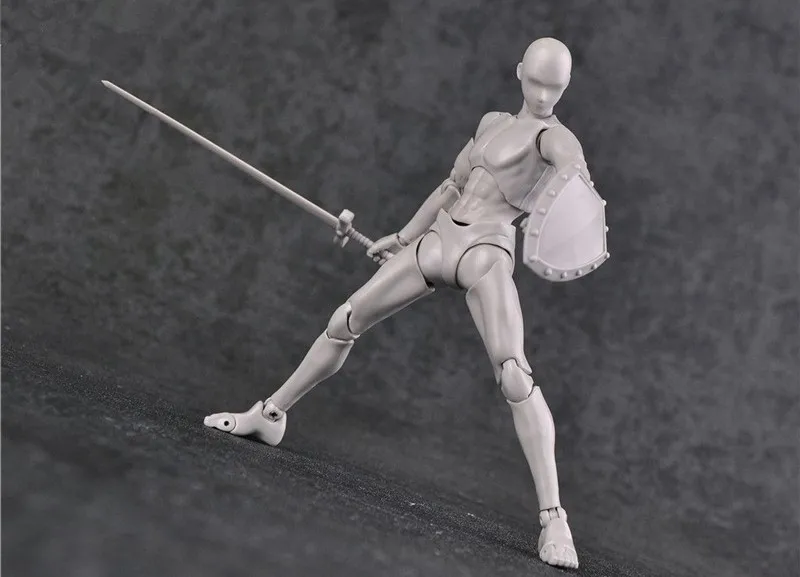14 см подвижная Женская Мужская фигурка для тела игрушки Аниме Кукла Рисунок Манекен bjd художественная картина модель тела d