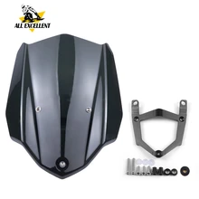 Windscreen Windshield Shield Screen with Bracket For Ya ma ha MT-03 MT03- Mo to Sport To ur ing Racing Wind shield