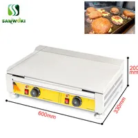 Electric Grill Barbecue Griddle Teppanyaki Machine cast iron Steak Grill Pan baked cake cold noodle machine pancake machine 1