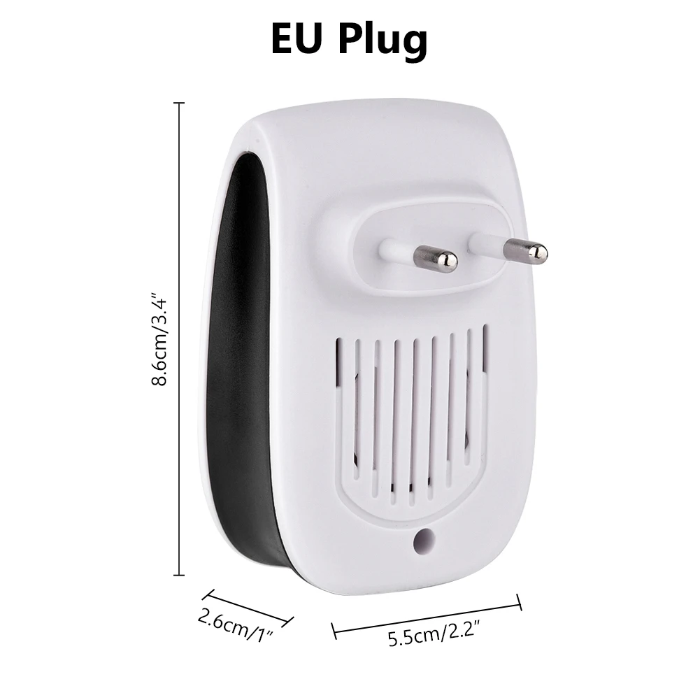 EU Plug Противомоскитный убийца, заглушка для дома, средство от насекомых, ультра звуковая мышь, паук, средство от насекомых, против комаров, Ультра звуковой отпугиватель вредителей - Цвет: EU Plug