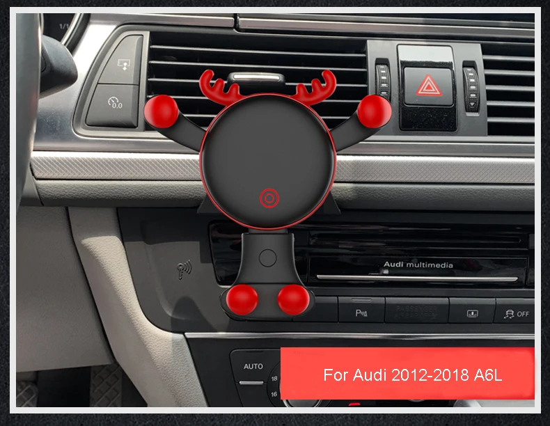 Автомобильный держатель для телефона Air Vent крепление подставка для Audi A6L 2012- гравитационный автоматический анти-встряхивание смартфон Поддержка