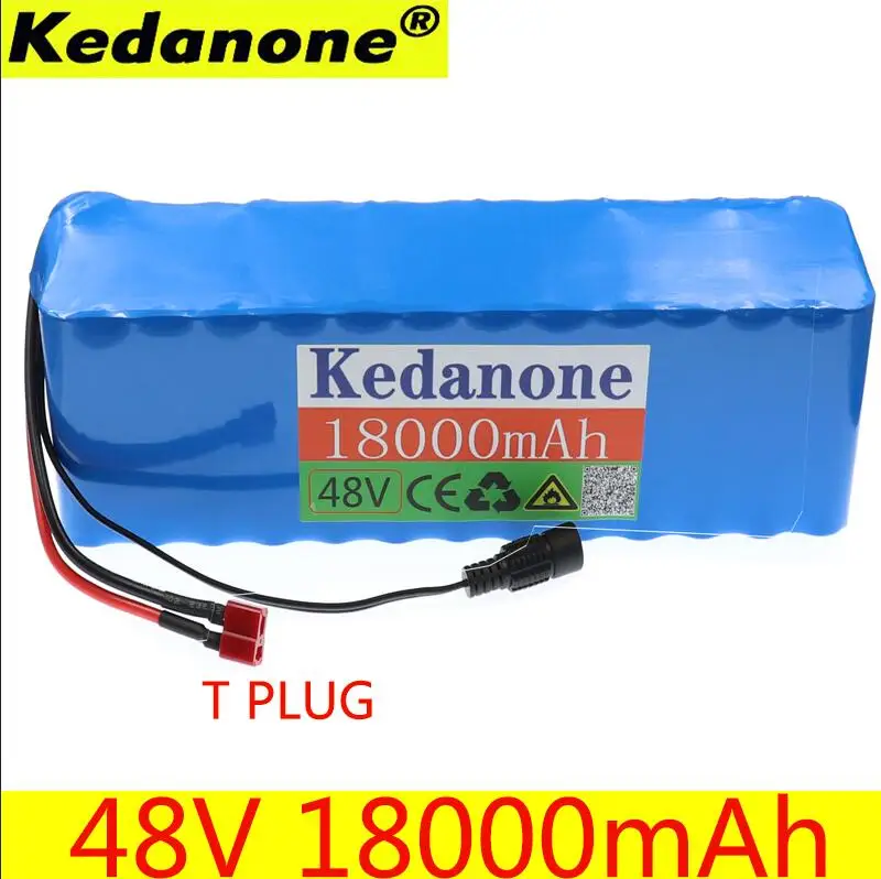 Kedanone 48V 18ah 13s3p высокомощный аккумулятор 18650 Электромобиль электромотоцикл