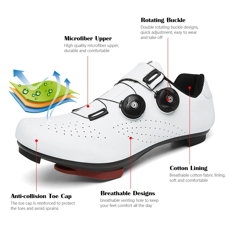 Cycling Sneaker Mtb Men Self-Locking Cleats Road Bike Shoes Racing Speed Sneakers Women SPD Mountain Flat Pedal Bicycle Shoes