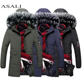 

Stand Collar Hooded Collar Men Padded Parka Cotton Coat Winter Hooded Jacket Brand Clothes 2020 Mens Coat Thick Warm Parkas Slim