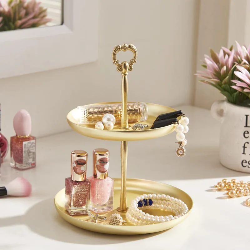 Два металлическая подставка лоток для хранения ювелирных изделий цепочки и