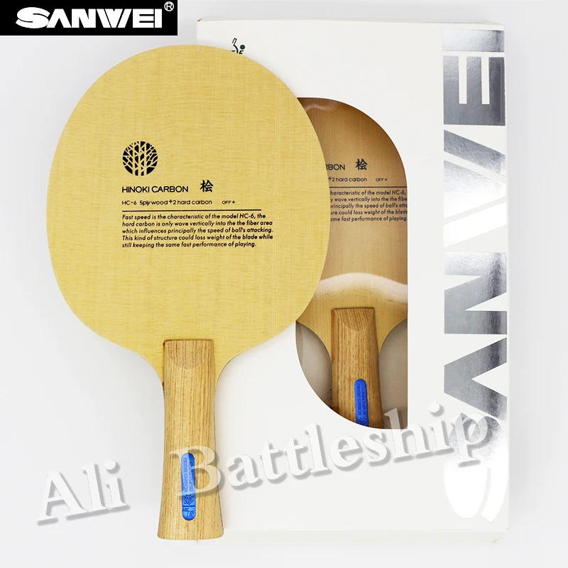 SANWEI HC6S Hinoki углеродное лезвие для настольного тенниса/лезвие для пинг-понга/бита для настольного тенниса