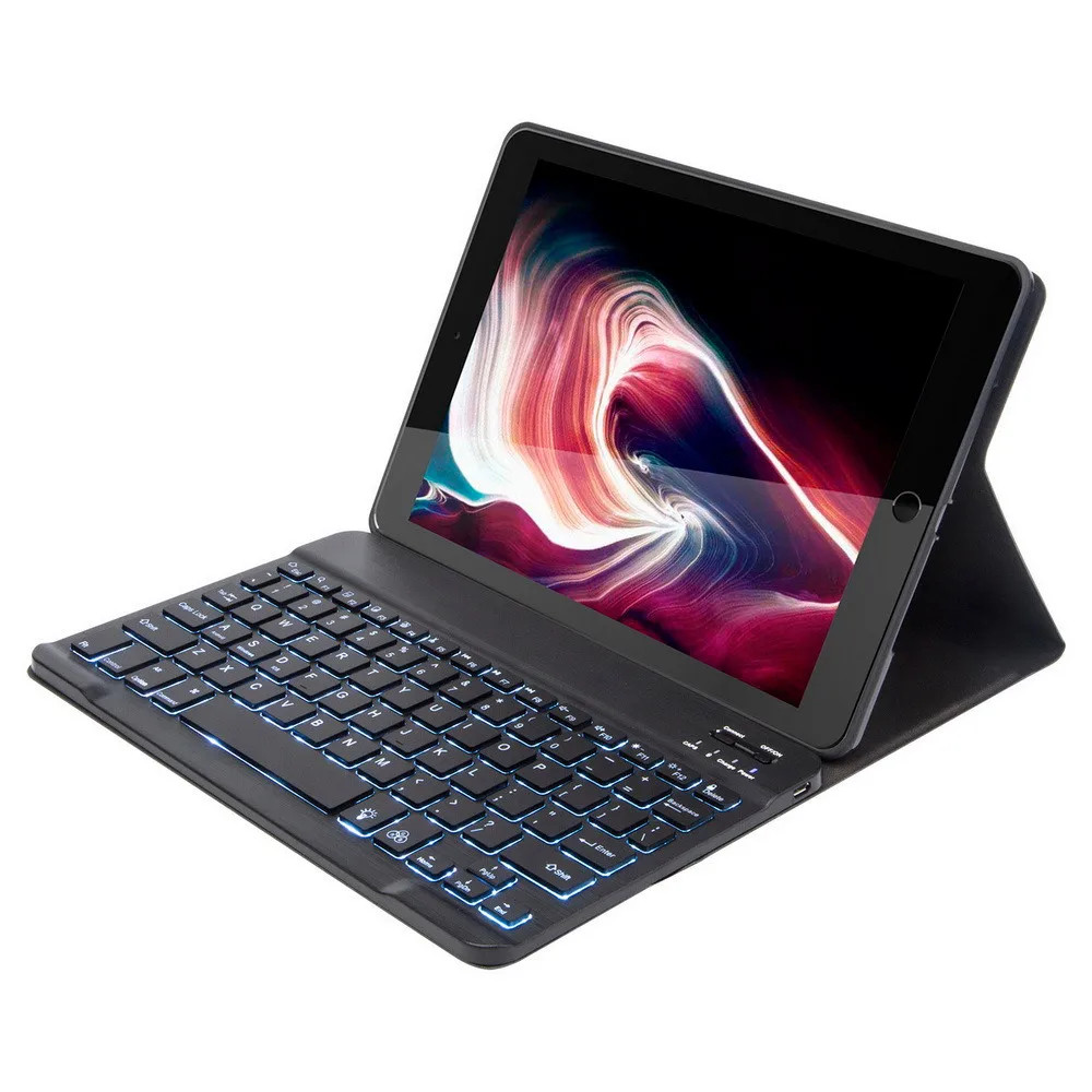 Товары для iPad дюйма, чехол, съемный, Bluetooth, беспроводная клавиатура, чехол, автоматическое Пробуждение для Носимых устройств - Цвет: C