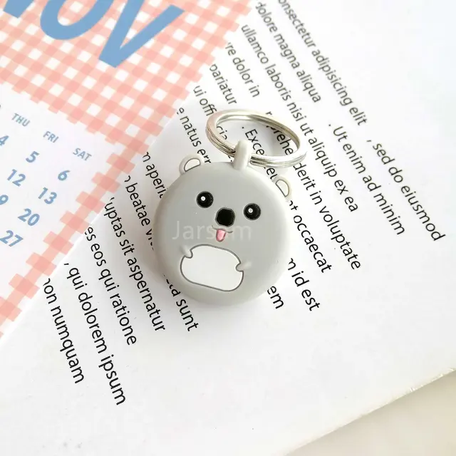 Lovely Cartoon Silicone Soft Protective Sleeve For AirTag Keychain Pet Child Anti-lost Device for Air Tag Protect Case Cover Koala