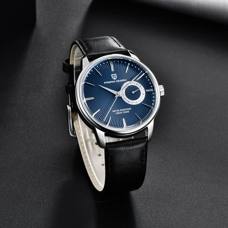 PAGANI DESIGN Brand Fashion Business Watch Luxury Quartz Wristwatch Waterproof 100M Casual Leather Calendar Clock for Men Reloj
