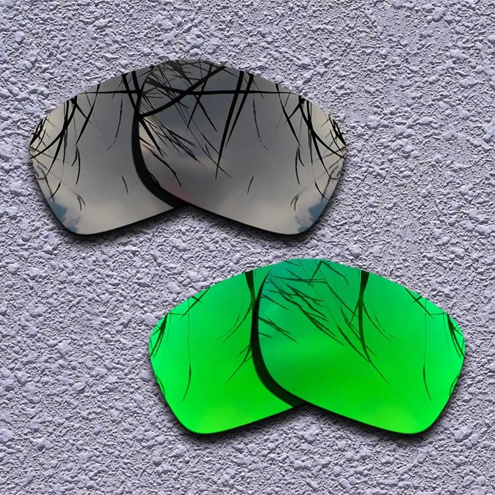 Black-Green 2 пары поляризованных сменных линз для солнцезащитных очков Oakley Holbrook-несколько вариантов - Цвет линз: Black-Green