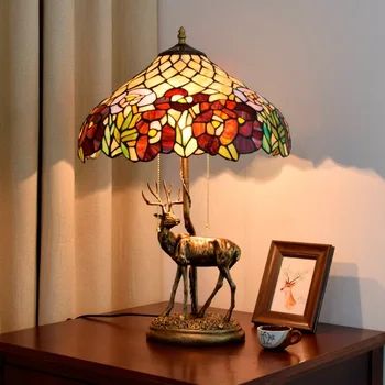 

American elk after 40 cm guti tiffany stained glass sitting room dining-room bar desk lamp of bedroom the head of a bed