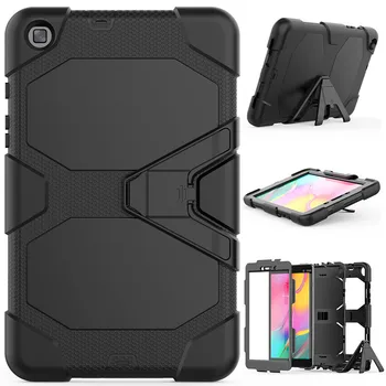 

For Samsung Galaxy Tab A 8.0 2019 SM-T290 T295 T297 Tablet Shockproof Hard case Military Heavy Duty Silicone Rugged Stand Cover