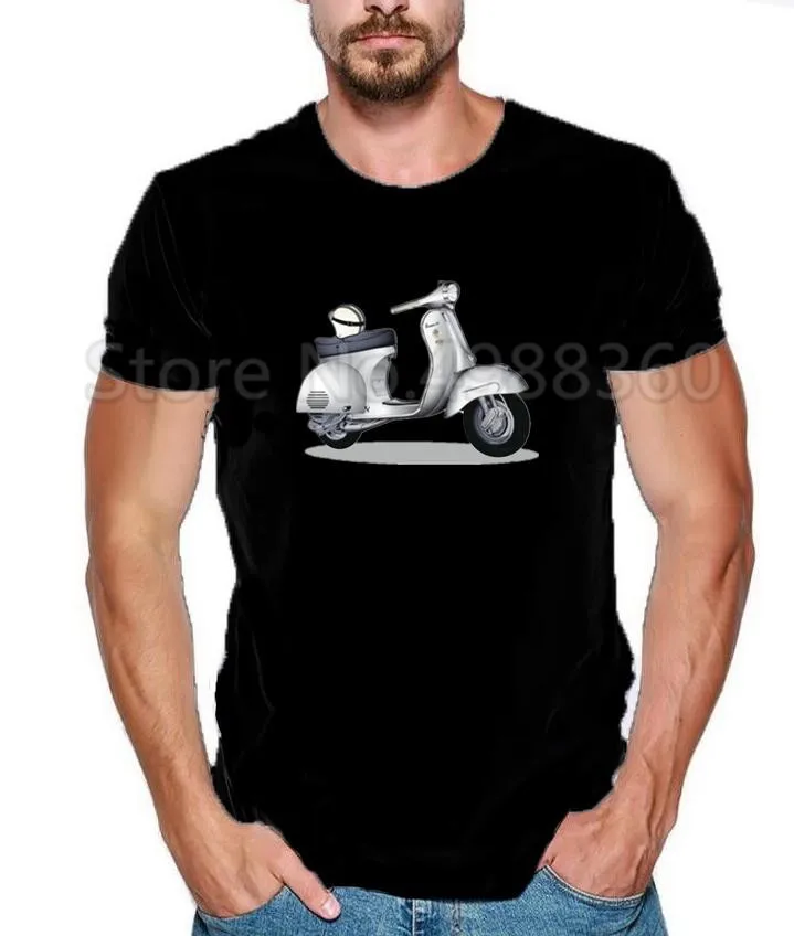 Футболка MAGLIETTA футболка VESPA PIAGGIO Ретро стиль хипстер UOMO DONNA белая черная серая
