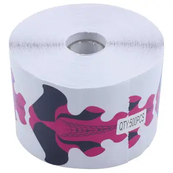 

NEW-500pcs Nail Art Form Sticker Self-adhesive Extension Guide Acrylic UV Tips, rose Red