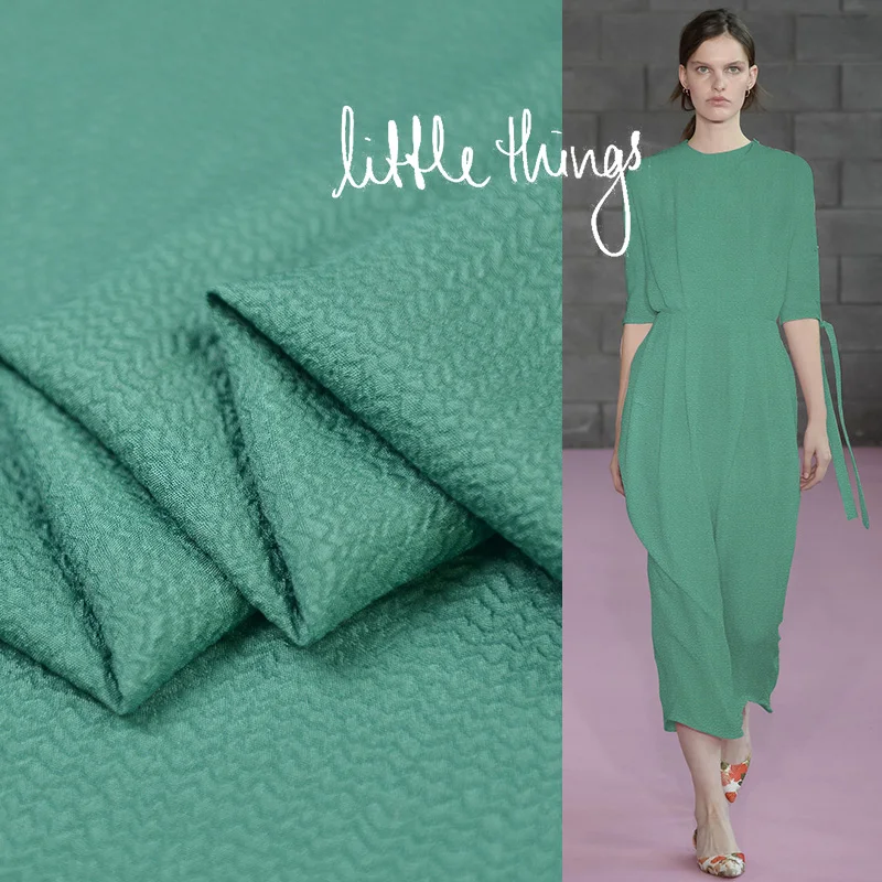 

New Spring and Autumn 100% Silk Fresh Green Super Beautiful Silk Crepe Silk Classical Super Anti Wrinkle Resistant Fabric