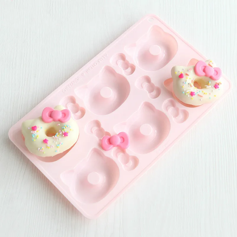 Cena HELLO KITTY non stick cartoon donut ciasto silikonowe formy foremki na słodycze