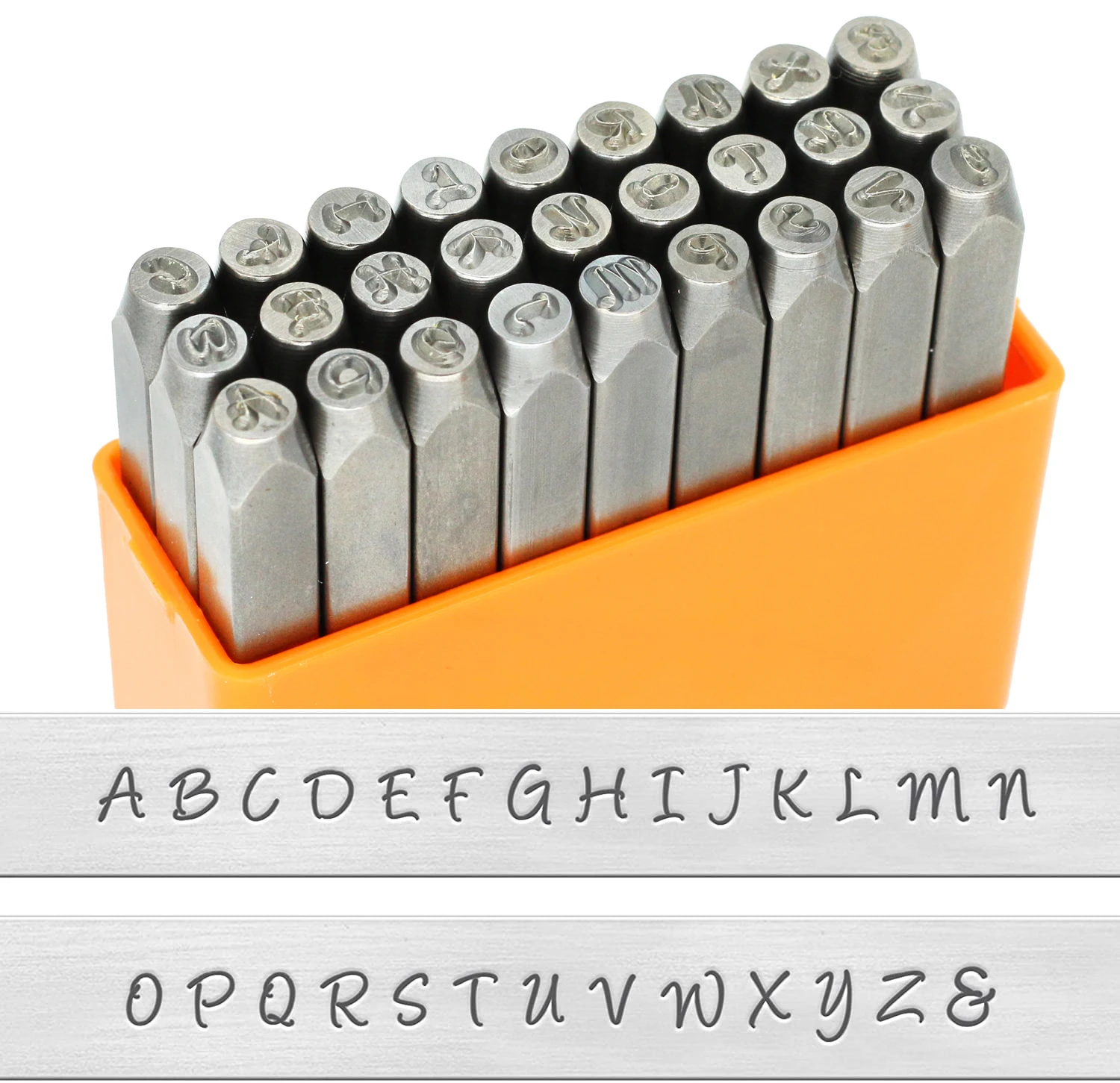 ImpressArt- Basic Newsprint Uppercase Letter Metal Stamp Set