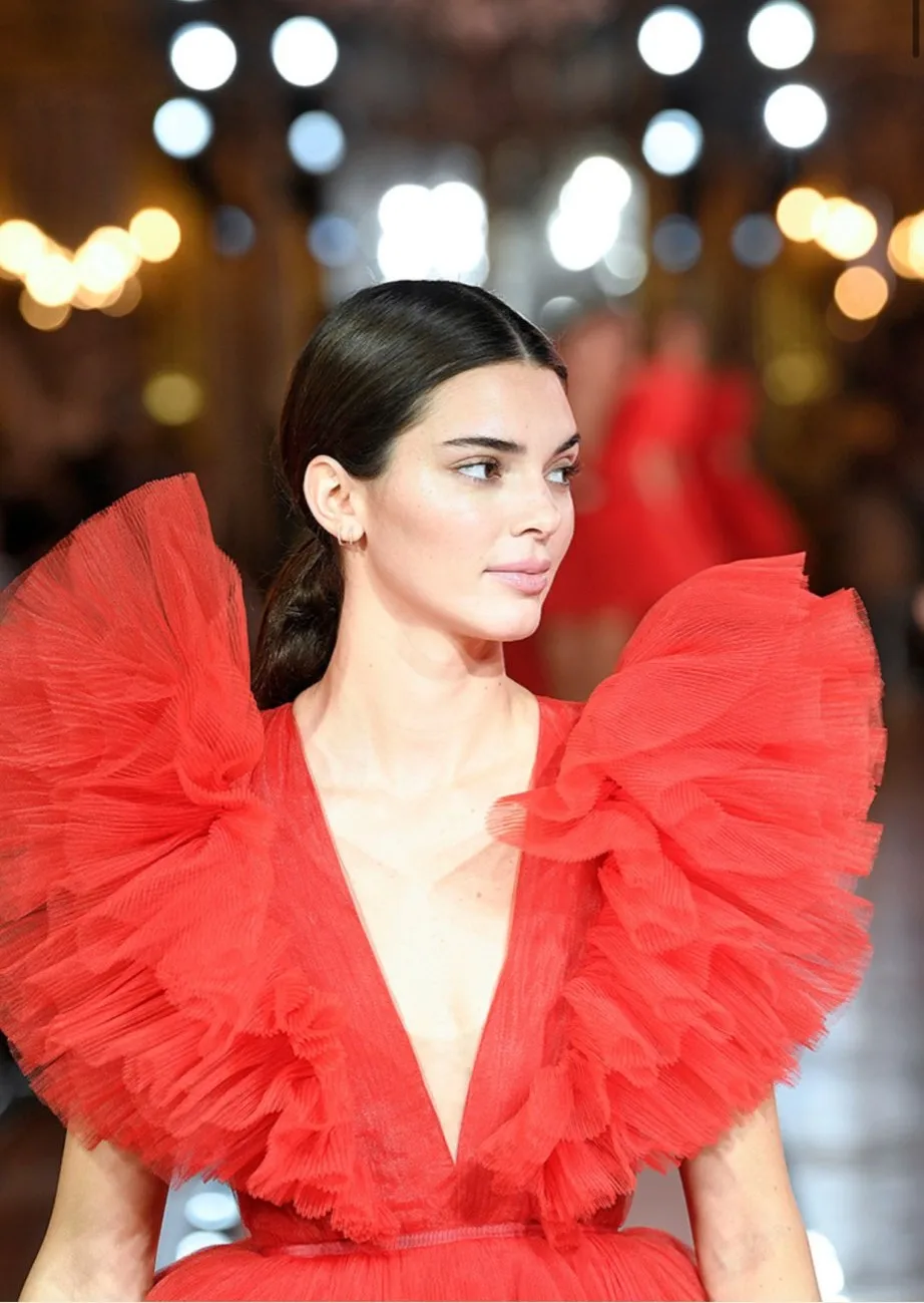 Модные красные высокие низкие сексуальные вечерние платья-пачки с глубоким v-образным вырезом и оборками, вечерние платья, длинные платья для выпускного вечера, vestido de festa Longo - Цвет: Красный