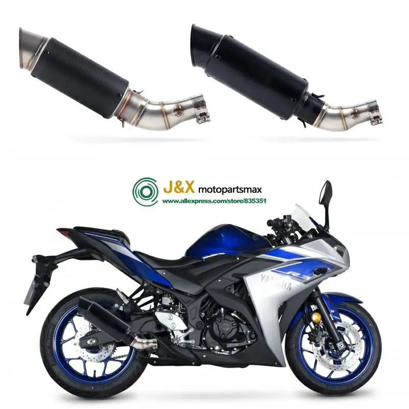 MT-03 MT03 мотоцикл глушитель трубы среднего звенья трубы Escape для YAMAHA YZF-R3 R3 R25 R30 слипоны