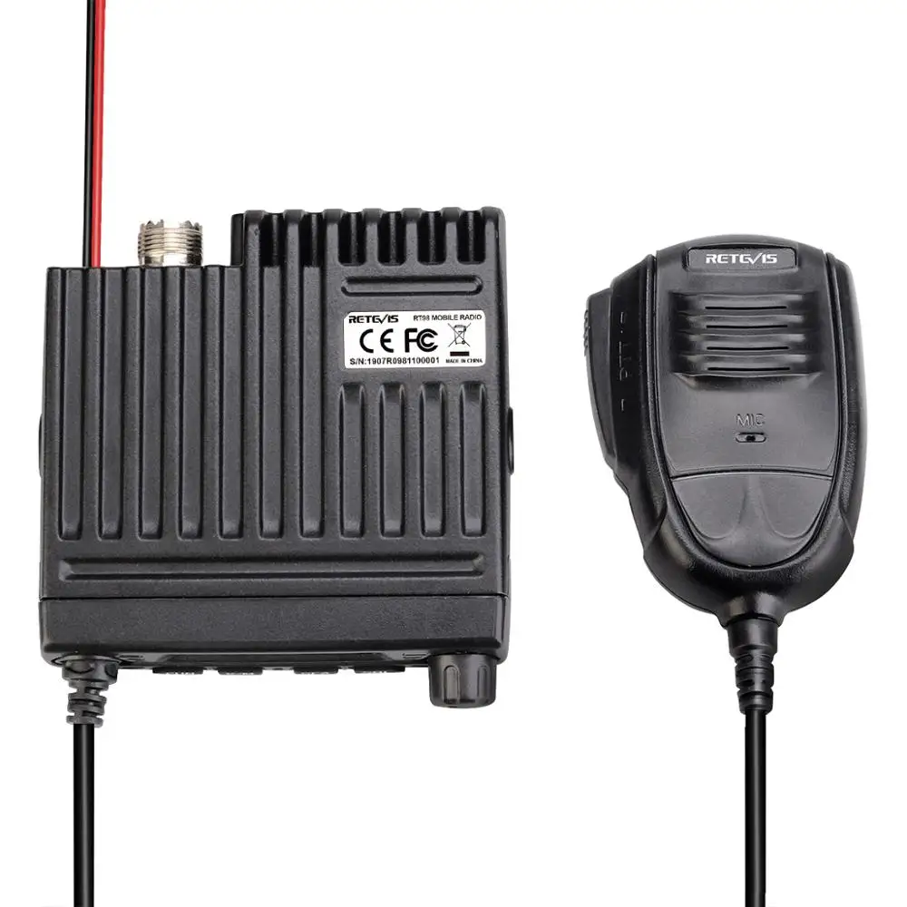 RETEVIS RT98 мини мобильное радио VHF(или UHF) 15 Вт 199 CH Автомобильная рация, радиоприемник с ЖК-дисплеем, автомобильный радиоприемопередатчик с большим радиусом действия