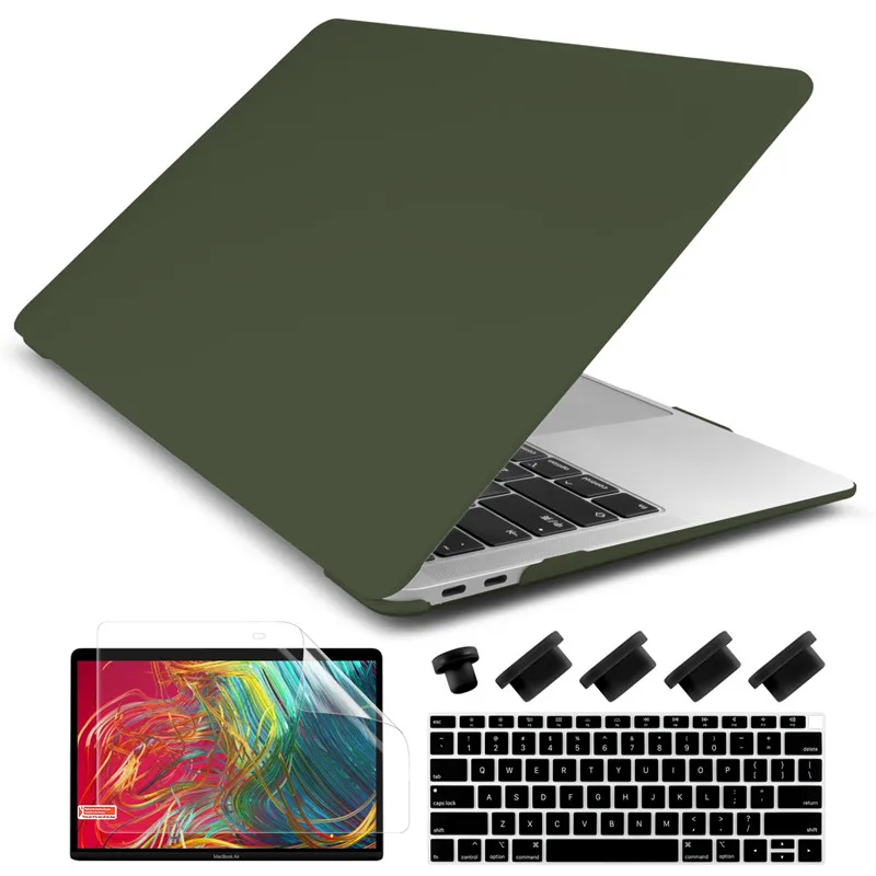 Чехол для Macbook Air 13 retina Pro 13 15 A2159 A1466 A1990 A1932 Твердый чехол+ чехол для клавиатуры и экрана