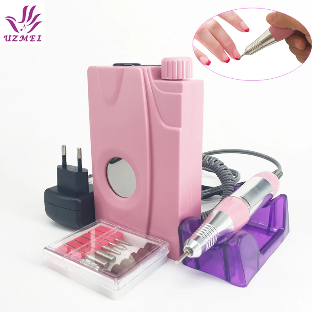  New 110-240V Portable Electric Nail Drill Machine Acrylic Nail File Drill Manicure Pedicure Kit Set