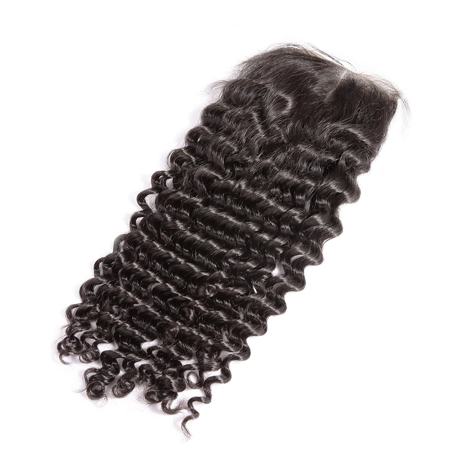 [HJ Weave beauty] пучки волос OneCut с закрытием P бразильские пучки волос переплетения глубокая волна девственные человеческие волосы для наращивания