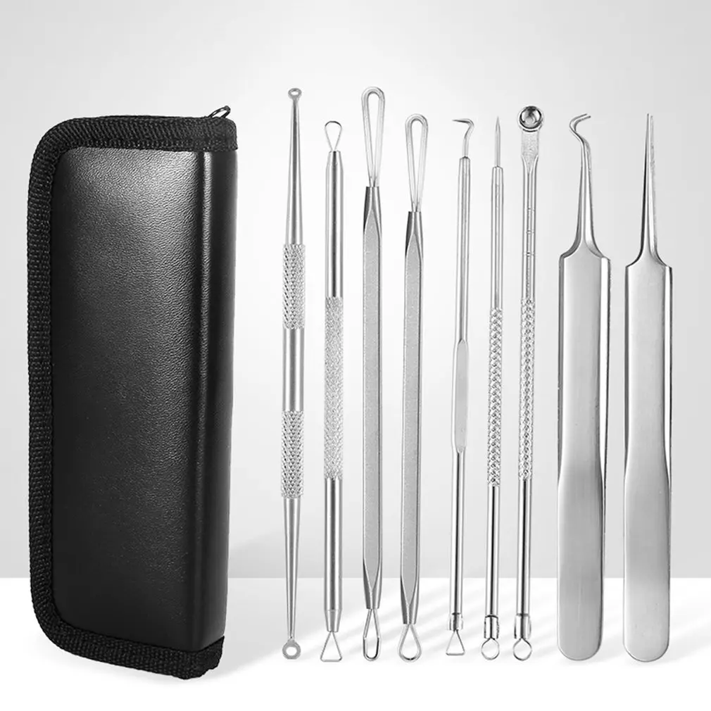 

7 pcs/set Blackhead Comedone Acne Pimple Blackhead Remover Tool Spoon for Face Skin Care Tool Needles Facial Pore Cleaner
