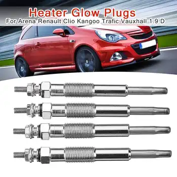 

4Pcs Car Heater Glow Plugs Fit For Arena For Renault Clio Kangoo Trafic for Vauxhall 1.9 D
