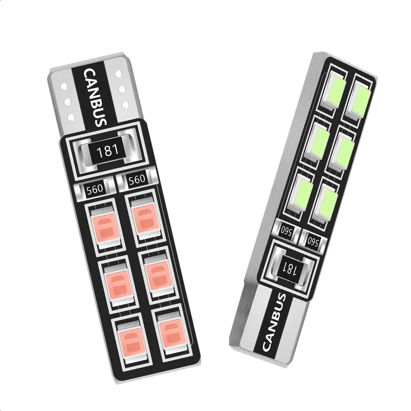 1 шт. T10 W5W Автомобильный светодиодный светильник CANBUS 12 Светодиодный s 3528 SMD габаритный свет лампа для чтения 194 168 2835 лампа сигнальная лампа белая 12 В