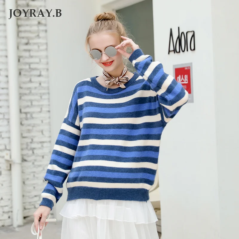 

Maternity Sweater Pregnant Women's Top Striped Sweater Autumn and Winter Pregnancy Clothes Loose Tops JOYRAY.B