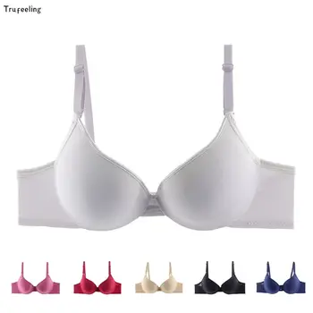 

Trufeeling New Fashion Bralette Seamless Sexy Lingerie Non-padded Bra Candy Color Women Underwear Small Brassiere A B C 40-46