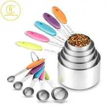 5PCS/10 Pieces Stainless Steel Measuring Spoon with Scale Measuring Cup Measuring Spoon Set Baking Tool Kitchen gadget