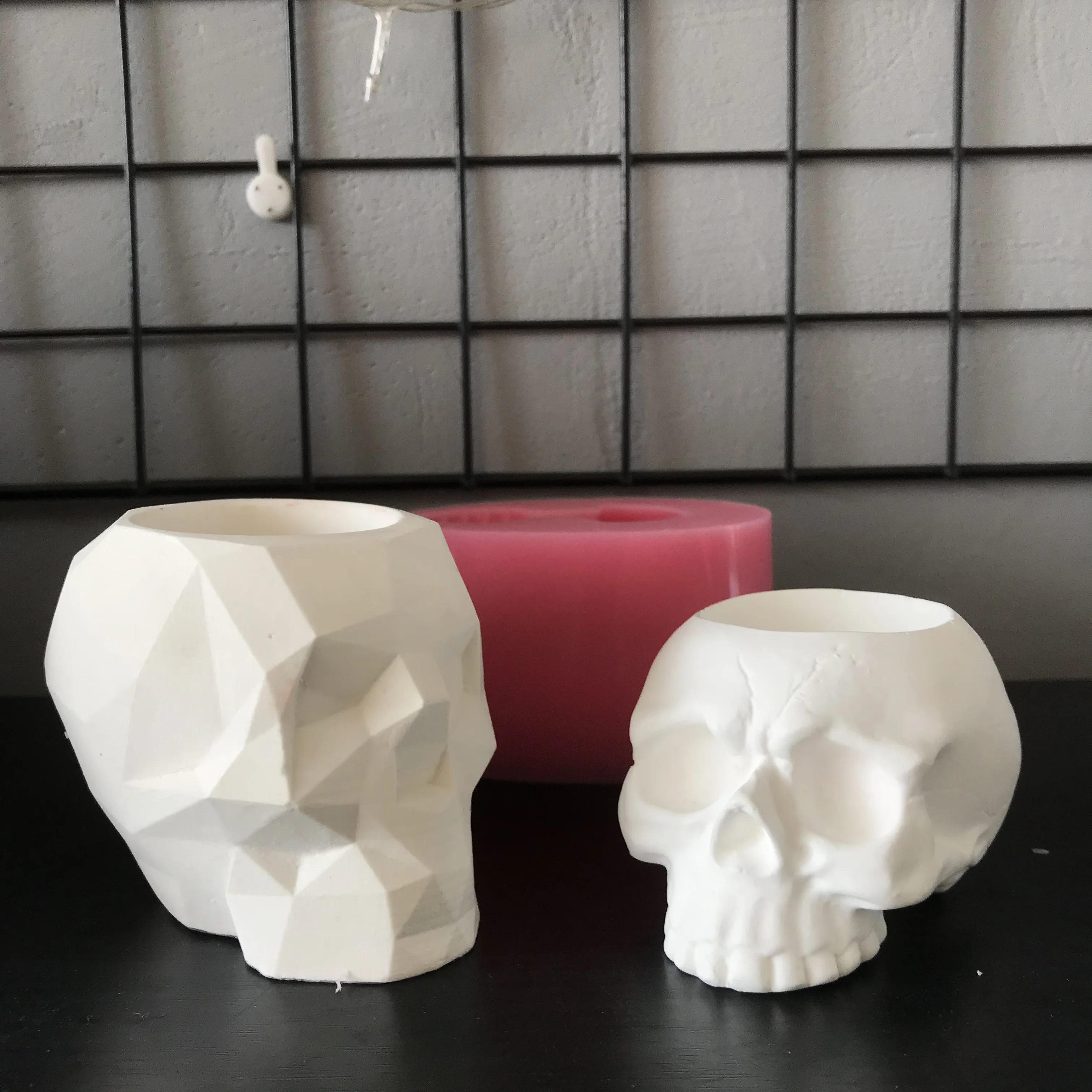 Ceramic Skull Candle Holder Silicone Skull Candlestick Silicone