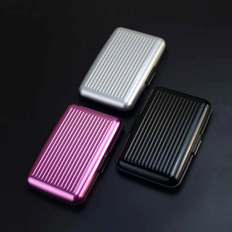 RFID Blocking Wallet Portable Protection Safe Travel Identity ID Credit Card Holder Lightweight Hard Case for Men and Women