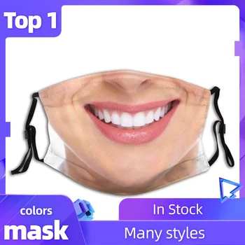 

1PC Funny Printed Face Cover Mouth Mask Dustproof Washable and Reusable Face Mask For Adults Facemask Mascarar Mascarillas