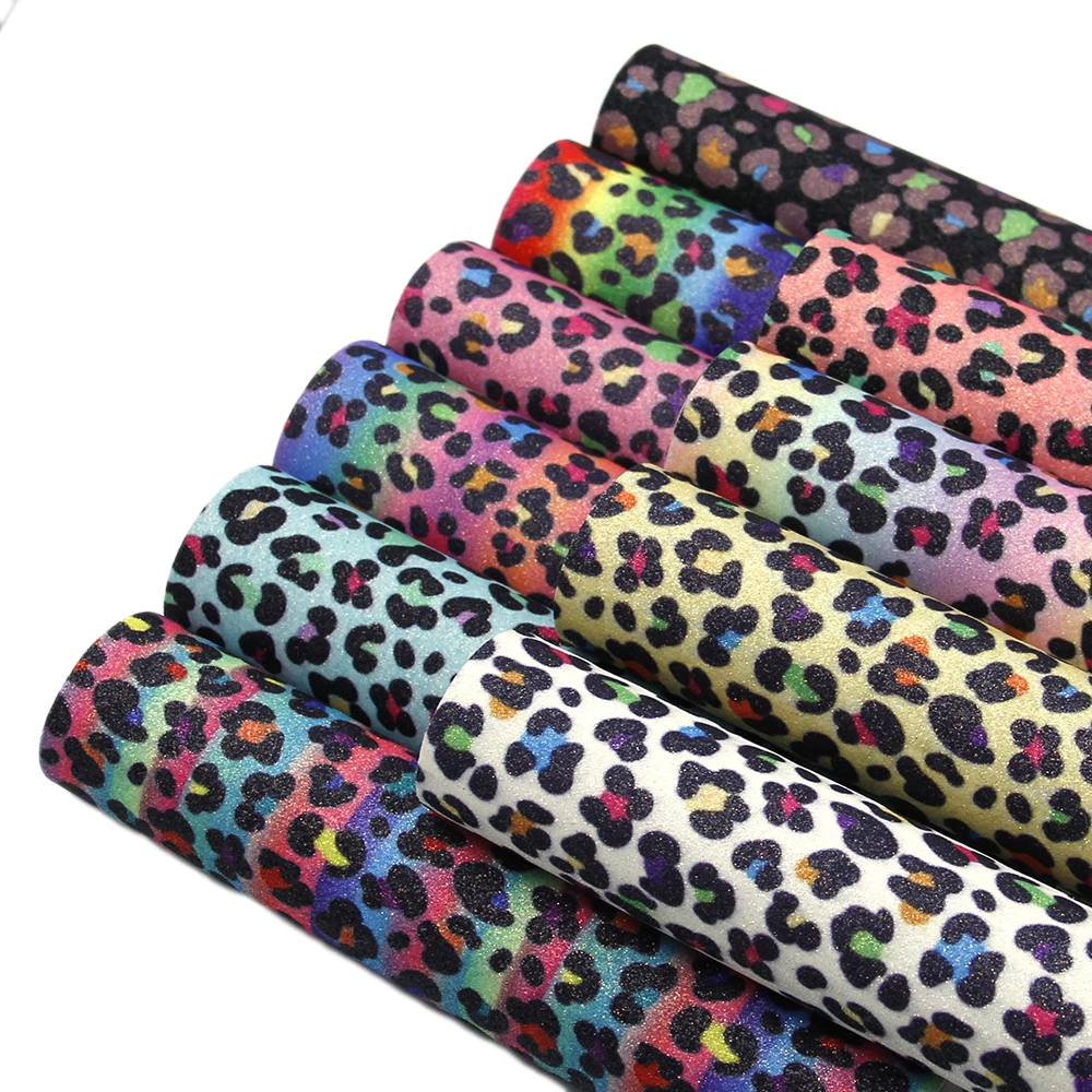 

david angie 20*34cm Leopard Print Faux Synthetic Leather Fabric Leather SheetsFor Hair Bow Bags Phone Case DIY Projects,,1Yc7574