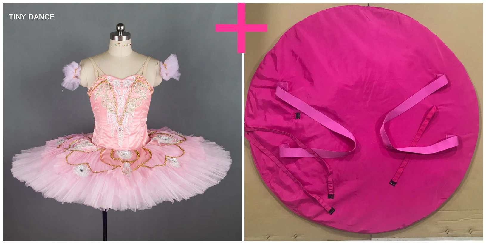 tutu and pink bag Профессиональный Балетный костюм феи сахарной сливы; розовые классические балетные пачки; 10 слоев жесткого тюля; балетное платье; B18025 - Цвет: tutu and pink bag
