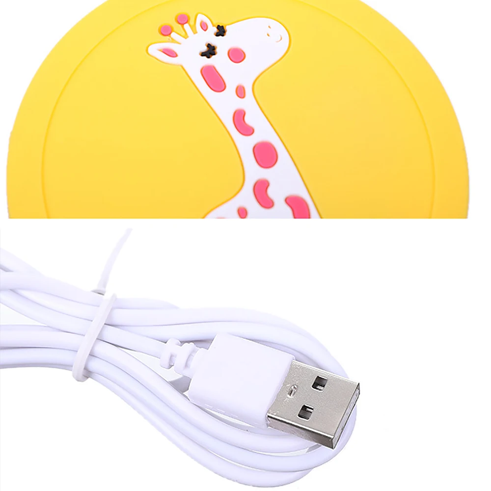 Силиконовый милый мультяшный usb-нагреватель для молока, чая, кофе, кружка для горячих напитков, чашка для напитков, подогреватель кухонных инструментов, 1 шт