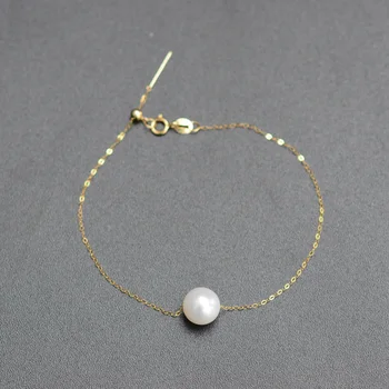 

NYMPH18K Gold Pearl Bracelet High Jewelry Natural Freshwater Pearl Bracelet Fashion Women Wedding Gift [S211-Y]