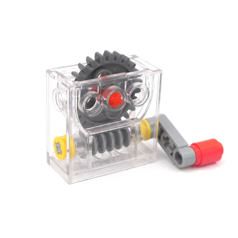 

5Sets Technical Gearbox Parts Worm Gears Set MOC Building Block Brick Parts Simple machinery Kit DIY Toys fit for 45300 Wedo 2.0